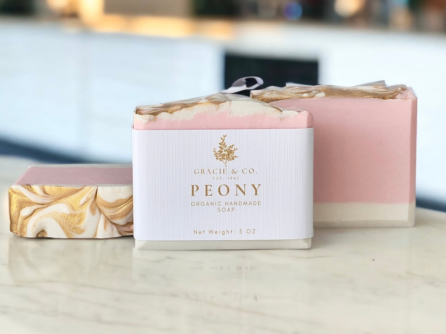 Pink Peony Shea Butter Soap - Romantic Floral Luxury Bar
