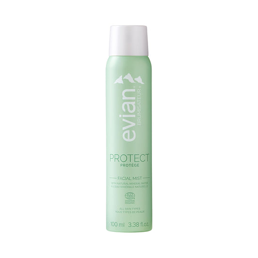 Evian Protect Facial Mist - Improve your Skin Barrier - Lock in Hydration - Reduce Dullness - Organic - All Skin Types - French Alps Skincare