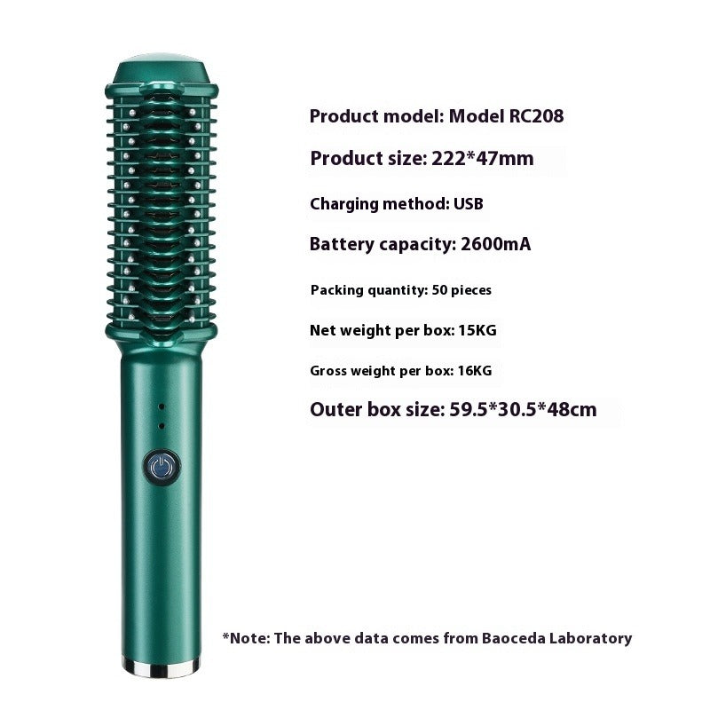 USB Wireless Straight Comb for Curling & Straightening