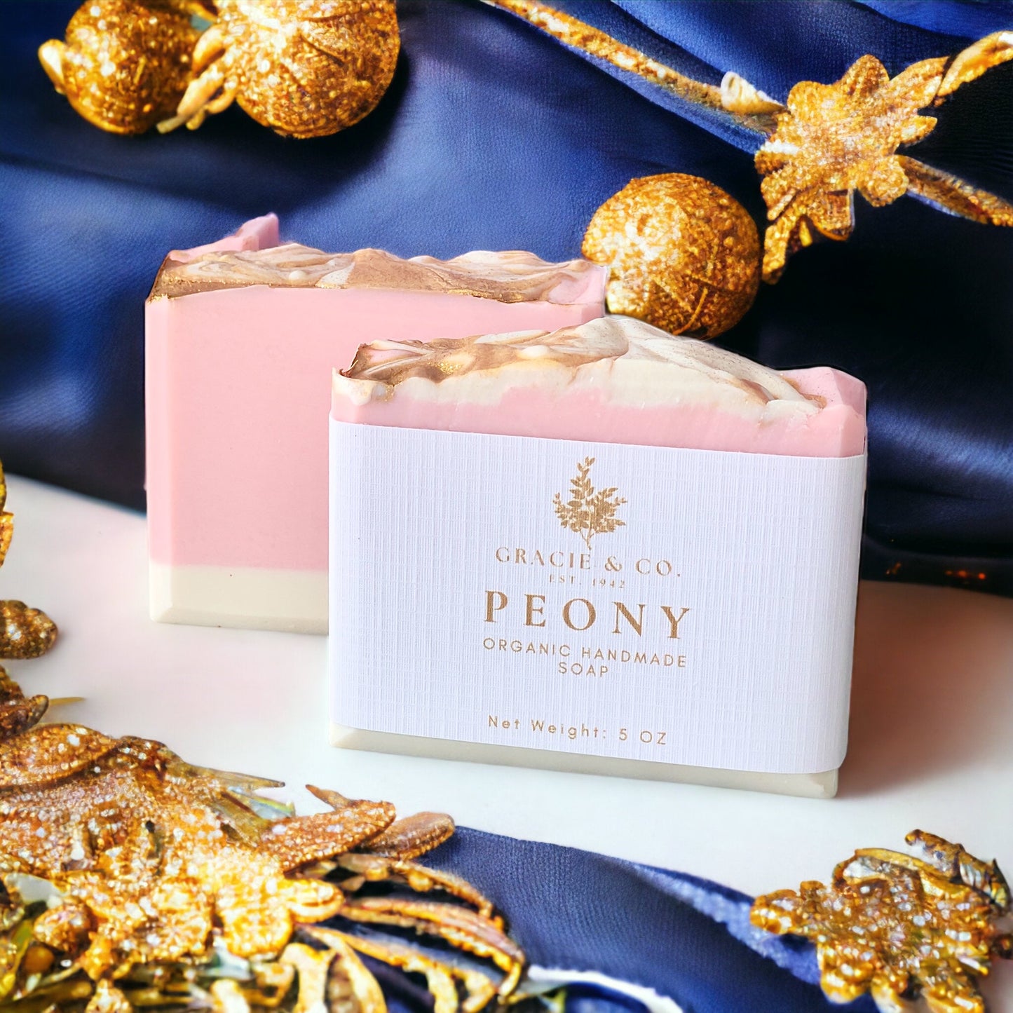 Pink Peony Shea Butter Soap - Romantic Floral Luxury Bar