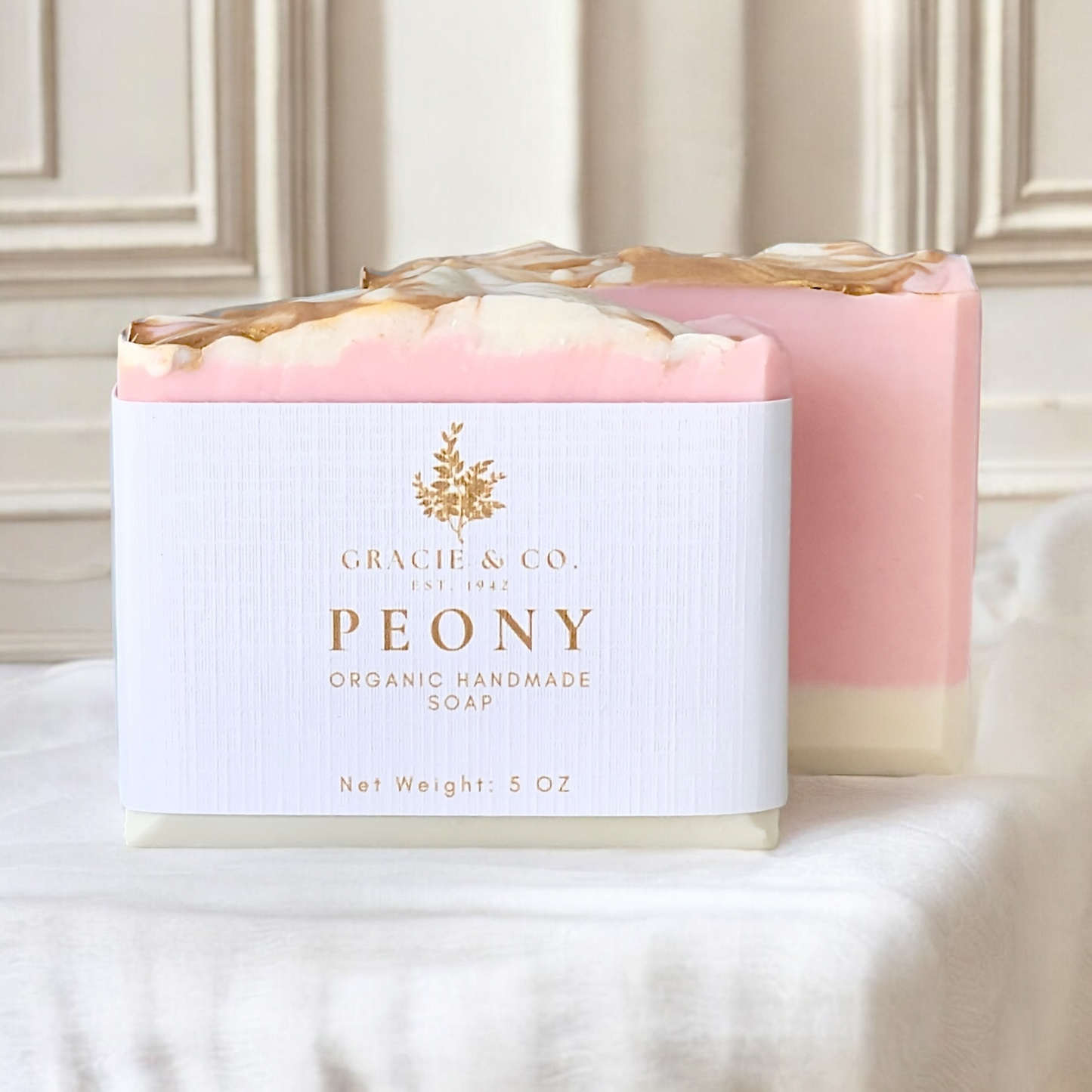 Pink Peony Shea Butter Soap - Romantic Floral Luxury Bar